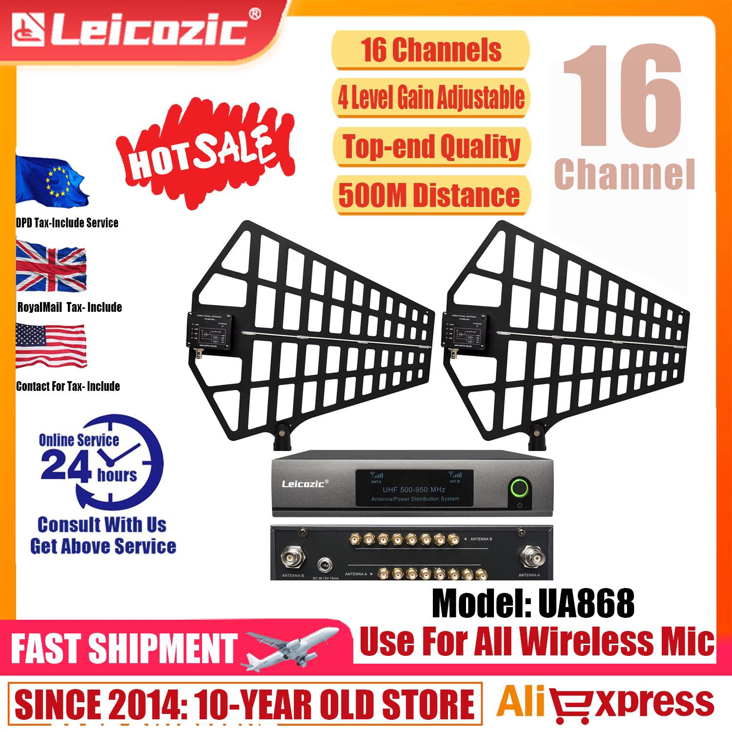 Audio Music Distribution - Leicozic 8 Kênh Ăng Ten Hệ