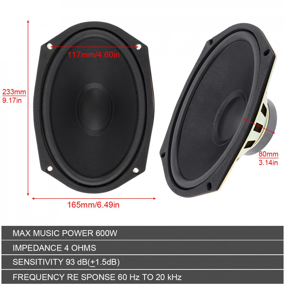 1 / 2 Piece 6x9 Inch 600W Univ - đánh giá và giá Audio Universal Music