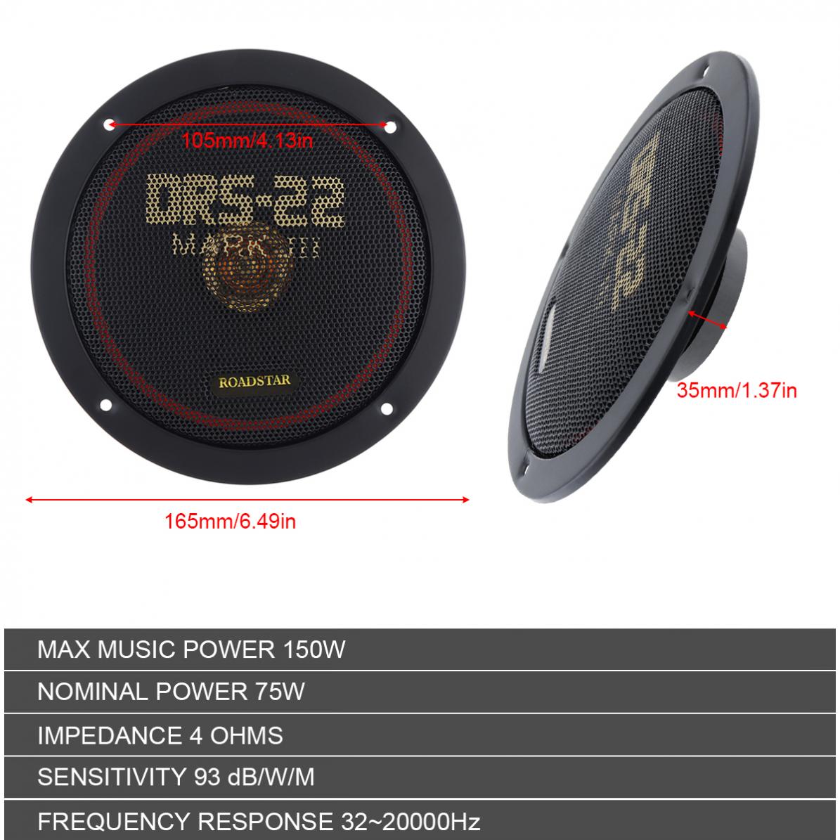 2 Chiếc 6.5 Inch 12V 150W Đồng - đánh giá và giá Audio Universal Music